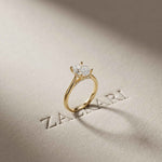 2.13 Ct Oval Moissanite Elevated Solitaire Engagement Ring