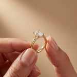 2.13 Ct Oval Moissanite Elevated Solitaire Engagement Ring
