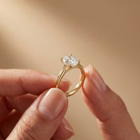 2.13 Ct Oval Moissanite Elevated Solitaire Engagement Ring