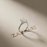 2.13 Ct Oval Moissanite Elevated Solitaire Engagement Ring