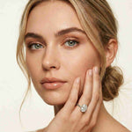 2.13 Ct Oval Moissanite Elevated Solitaire Engagement Ring