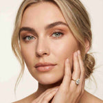 2.14 Ct Pear Moissanite Pavé Bridge Elegant Engagement Ring