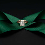 2.15 Ct Radiant Moissanite Hidden Halo Engagement Ring Rose Gold