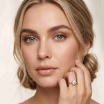 2.13 Ct Round Moissanite Split Cathedral Shank Engagement Ring