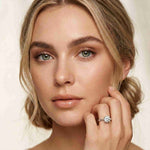 2.13 Ct Round Moissanite Split Cathedral Shank Engagement Ring