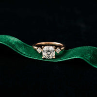 2.16 Ct Cushion Cut Moissanite Classic Basket Setting Engagement Ring
