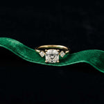 2.16 Ct Cushion Cut Moissanite Classic Basket Setting Engagement Ring