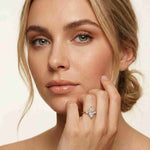 2.17 Ct Marquise Moissanite Cathedral Setting Engagement Ring