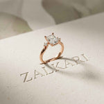 2.16 Ct Radiant Moissanite Halo Classic Solitaire Engagement Ring