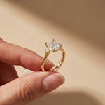 2.16 Ct Radiant Moissanite Halo Classic Solitaire Engagement Ring