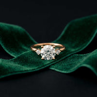 2.16 Ct Round Moissanite Hidden Halo Promise Ring