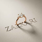 2.16 Ct Round Moissanite Hidden Halo Promise Ring