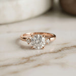 2.16 Ct Round Moissanite Hidden Halo Promise Ring