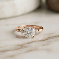 2.16 Ct Round Moissanite Hidden Halo Promise Ring