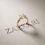 2.16 Ct Round Moissanite Hidden Halo Promise Ring