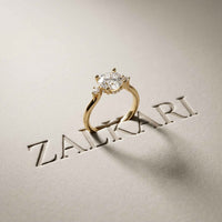 2.16 Ct Round Moissanite Hidden Halo Promise Ring