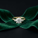 2.16 Ct Round Moissanite Hidden Halo Promise Ring