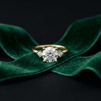 2.16 Ct Round Moissanite Hidden Halo Promise Ring