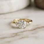 2.16 Ct Round Moissanite Hidden Halo Promise Ring