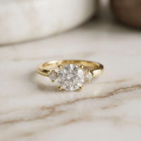 2.16 Ct Round Moissanite Hidden Halo Promise Ring