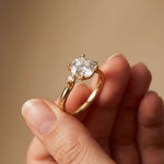 2.16 Ct Round Moissanite Hidden Halo Promise Ring