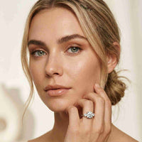 2.16 Ct Round Moissanite Hidden Halo Promise Ring