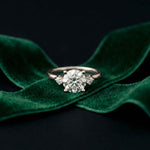 2.16 Ct Round Moissanite Hidden Halo Promise Ring
