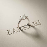 2.16 Ct Round Moissanite Hidden Halo Promise Ring