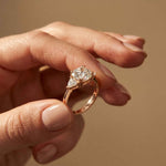 2.82 Ct Cushion Moissanite Secret Halo Engagement Ring