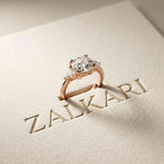 2.82 Ct Cushion Moissanite Secret Halo Engagement Ring