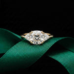 2.82 Ct Cushion Moissanite Secret Halo Engagement Ring