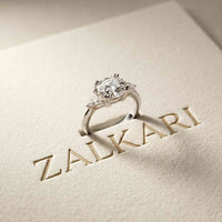 2.82 Ct Cushion Moissanite Secret Halo Engagement Ring