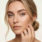 3.27 Ct Heart & Pear Moissanite Architectural Engagement Ring