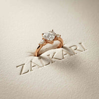 3.27 Ct Heart & Pear Moissanite Architectural Engagement Ring