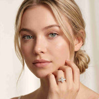 3.27 Ct Marquise & Pear Moissanite Timeless Statement Engagement Ring