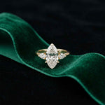3.27 Ct Marquise & Pear Moissanite Timeless Statement Engagement Ring