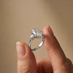 3.27 Ct Marquise & Pear Moissanite Timeless Statement Engagement Ring