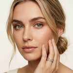 0.99 Ct Baguette Cut Moissanite Minimalist Promise Ring