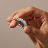 0.99 Ct Baguette Cut Moissanite Minimalist Promise Ring