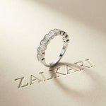 0.99 Ct Baguette Cut Moissanite Minimalist Promise Ring