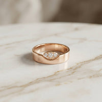 0.85 Ct Round Cluster Moissanite Bold Dome Band Ring