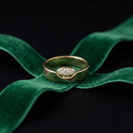 0.85 Ct Round Cluster Moissanite Bold Dome Band Ring