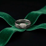 0.85 Ct Round Cluster Moissanite Bold Dome Band Ring