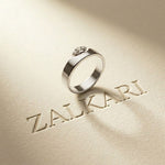 0.85 Ct Round Cluster Moissanite Bold Dome Band Ring