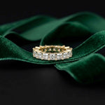 2.31 Ct Princess Cut Full Eternity Shared Prong Band Ring