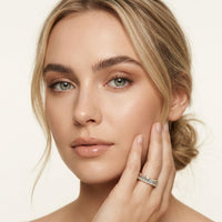 2.31 Ct Princess Cut Full Eternity Shared Prong Band Ring
