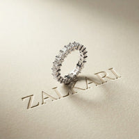 2.31 Ct Princess Cut Full Eternity Shared Prong Band Ring