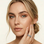 2.31 Ct Princess Cut Full Eternity Shared Prong Band Ring