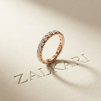 2.20 Ct Round Cut Milgrain Pavé Full Eternity Band Ring