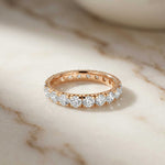 2.20 Ct Round Cut Milgrain Pavé Full Eternity Band Ring